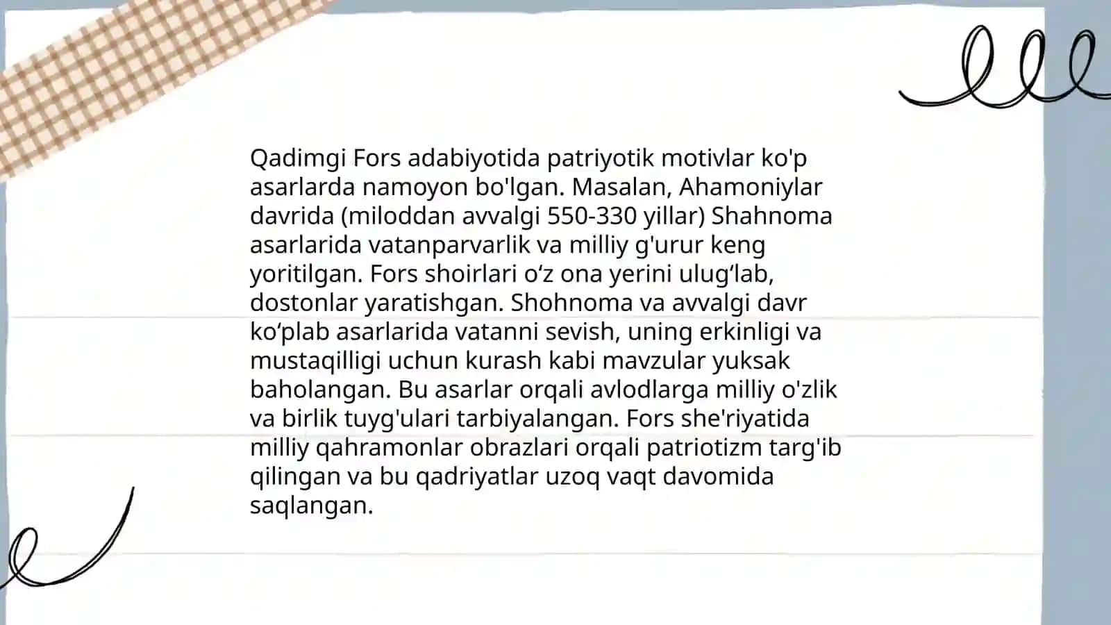 Qadimgi Sharq adabiyotida vatan sog'inchi 4