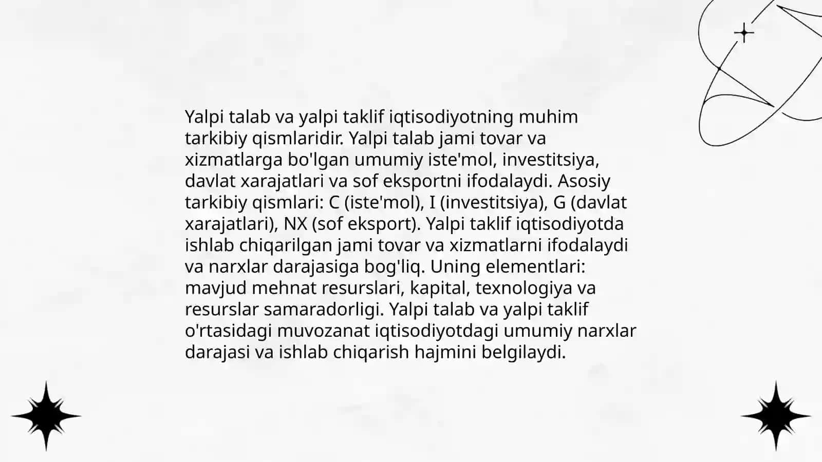 Yalpi talab va yalpi taklif modeli 4