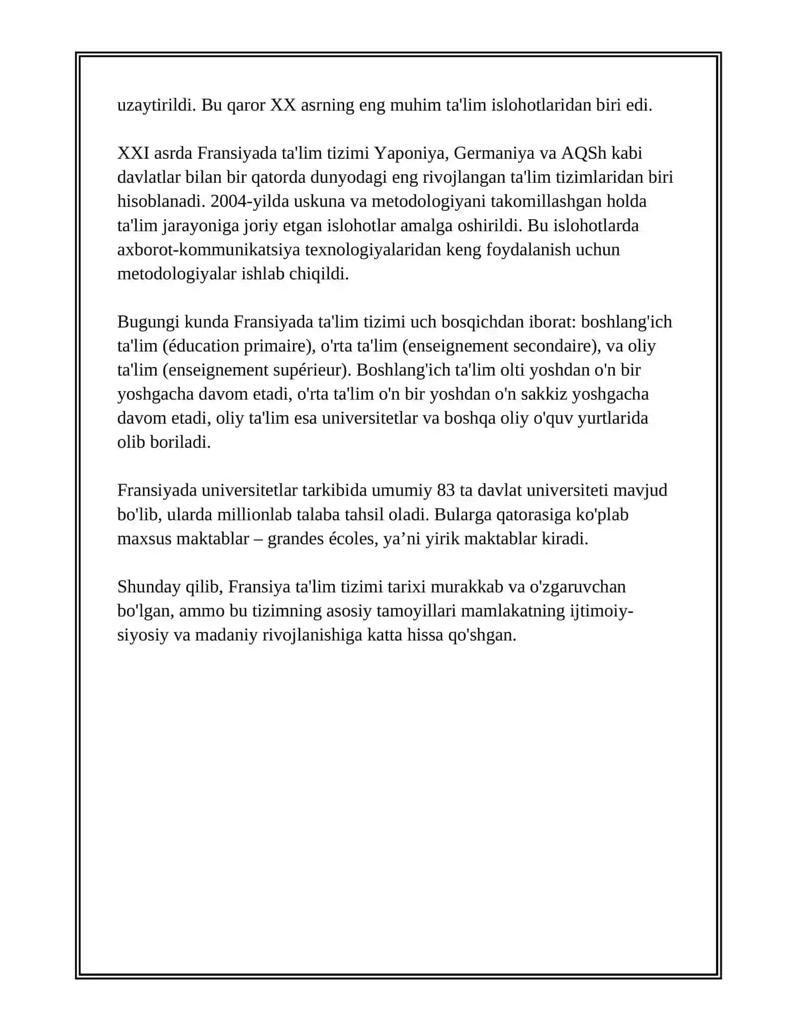 FRANSIYA BOLALARNI OʻQITISH TIZIMI 4