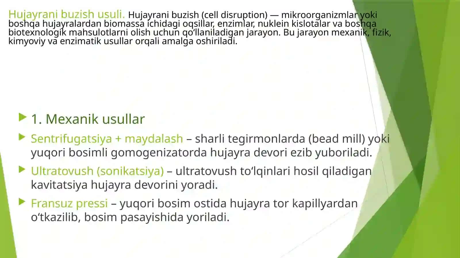 Mahsulotni ajratish va tozalash 4