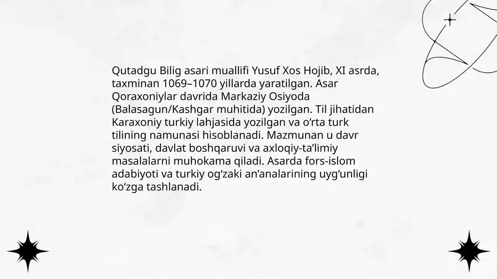 Qutadgu Bilig asari baddiyati 4