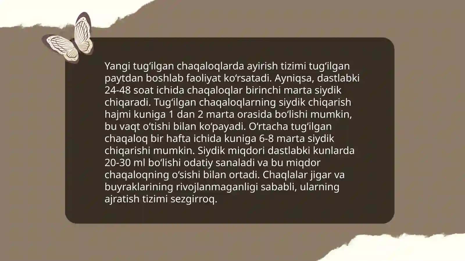 Ayirish tizimining yoshga oid xususiyatlari 4