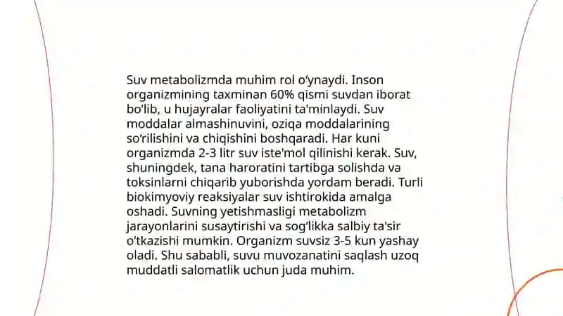 Suvning biologik ahamiyati 4