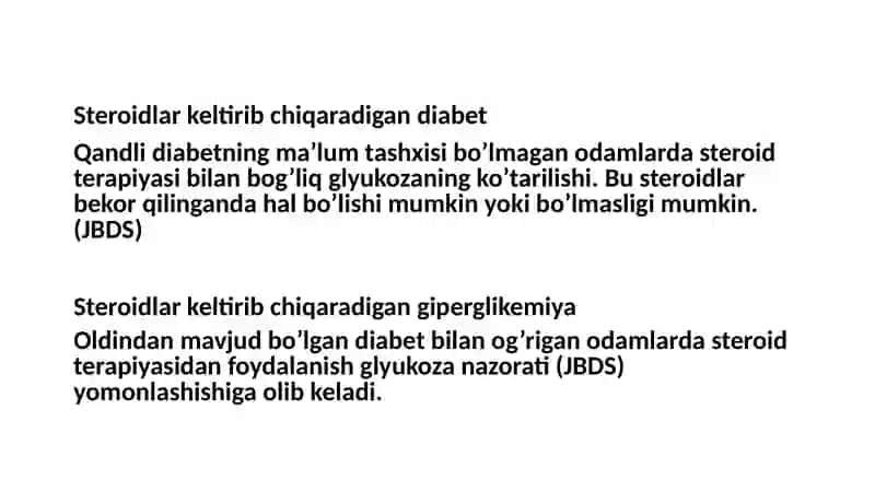 Steroidlar keltirib chiqaradigan diabet 4