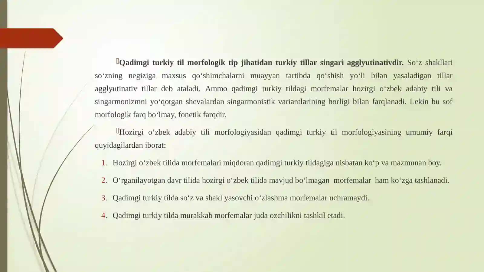 Morfologiya. Ot so‘z turkumi 4