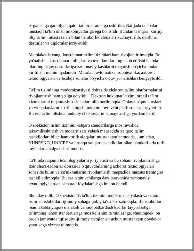 O'ZBEKISTON RESPUBLIKASIDA IJTIMOIY SOHADAGI ISLOHOTLAR 4