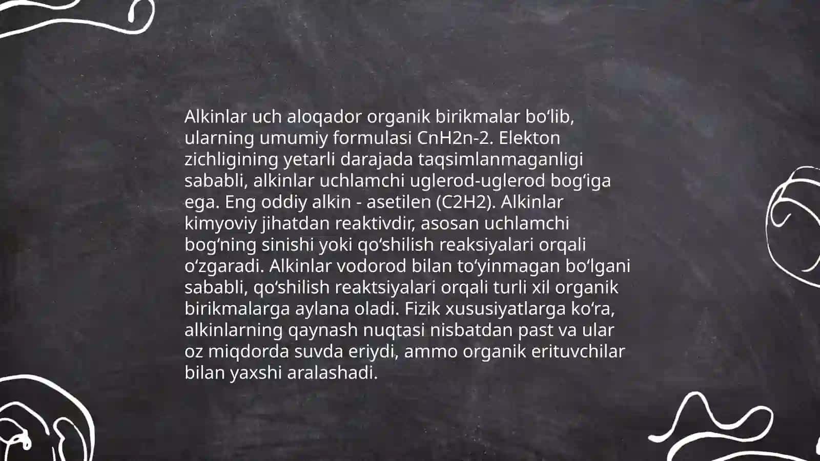 Alkinlar. Izomeriyasi. Nomlanishi 4