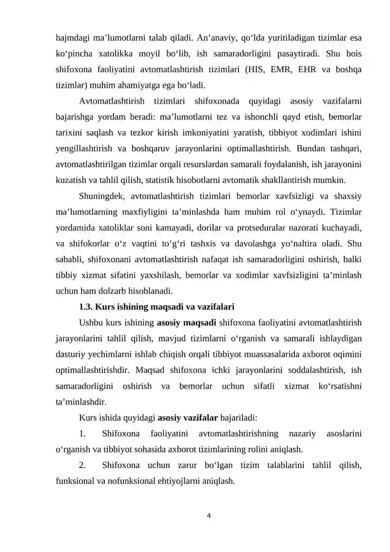 Shifoxona avtomatlashtirish tizimi 4