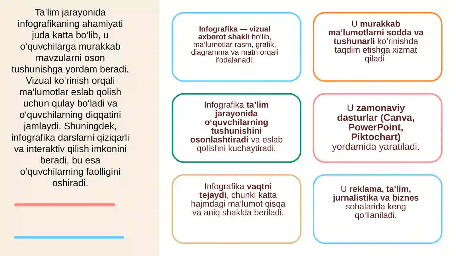 Infografika shaklida ma’lumotlarni tayyorlovchi dastur 4