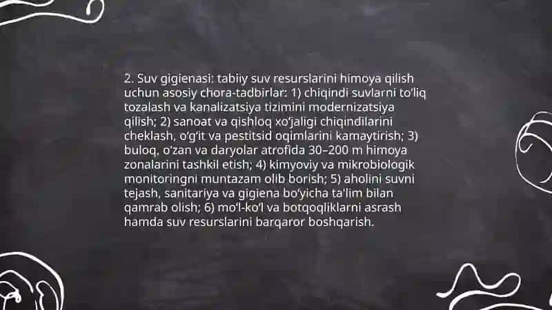 Tabiatni soglomlashtirish kuchlari gigenik omillar 4