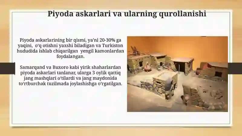Amir Temur davlatida qoshin tuzilishi 4