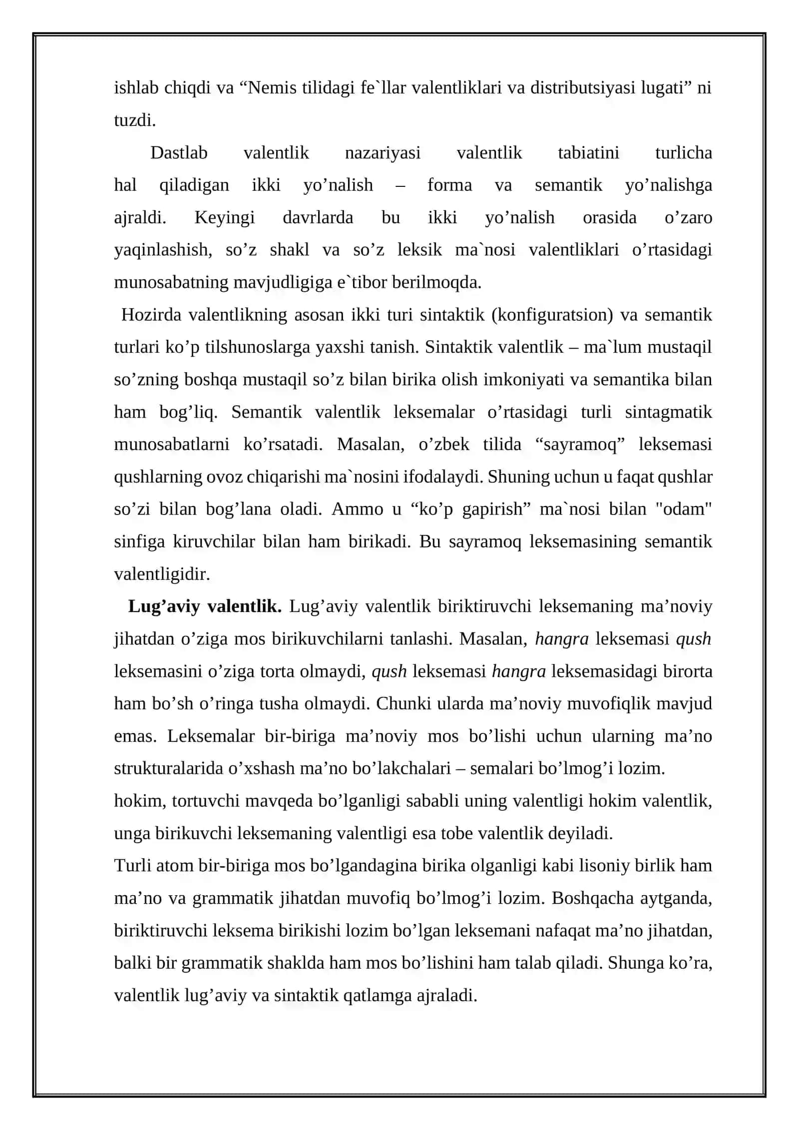 SINTAKTIK VALENTLIK VA UNING TILDA IFODALANISHI 4