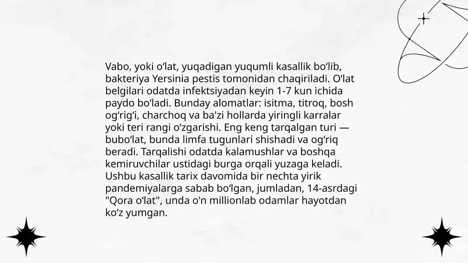 Vabo va Oʻlat kasalliklari 4