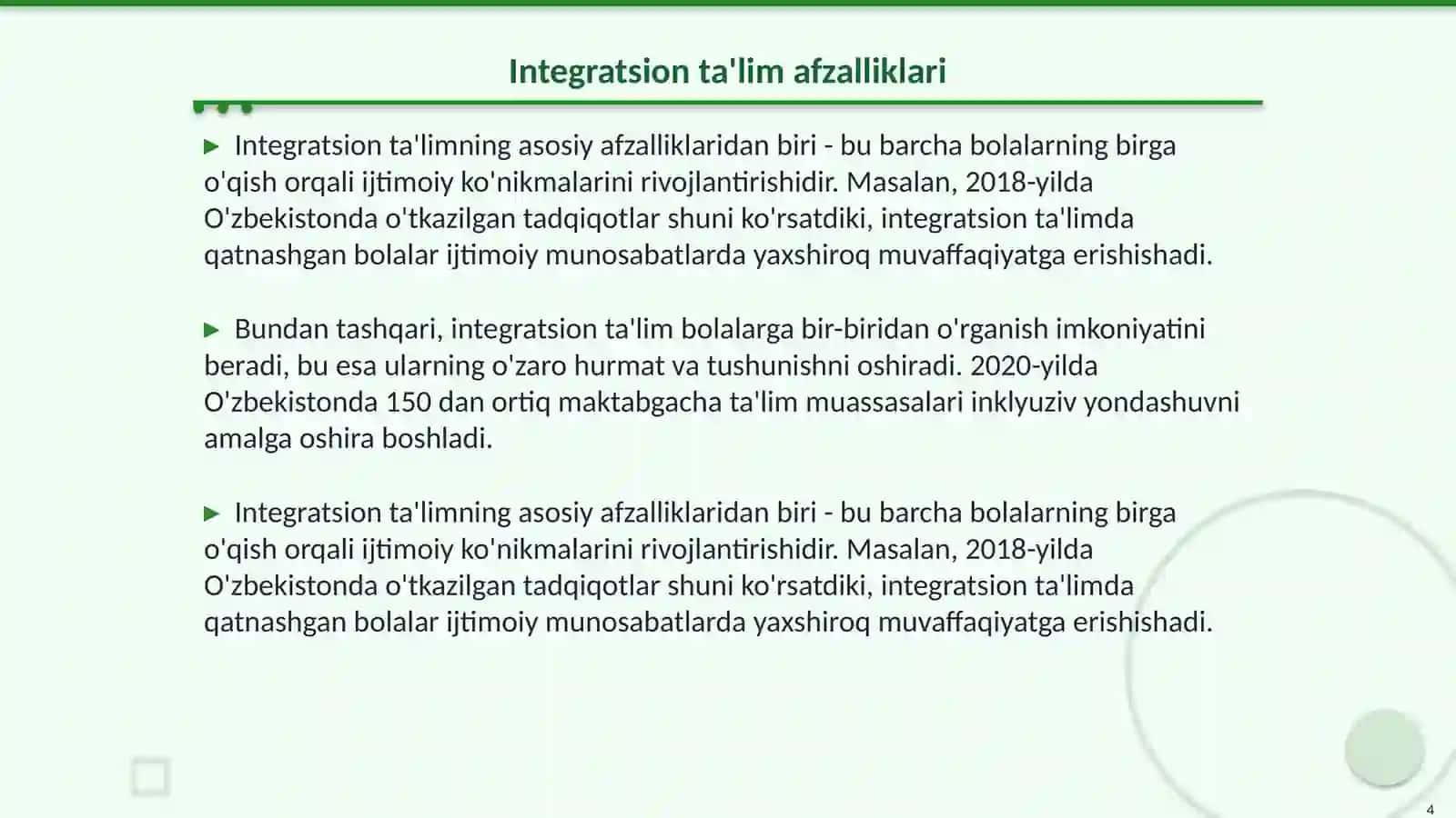 Maktabgacha inklyuziv ta'lim 4