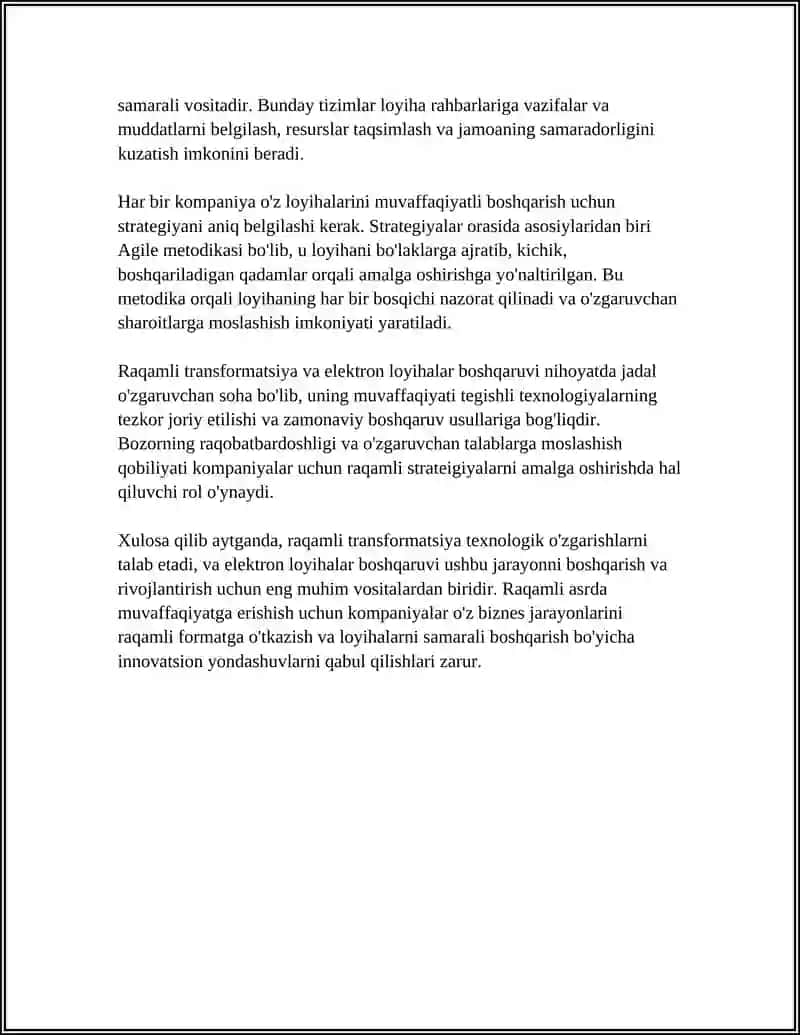 Raqamli transformatsiya va elektron loyihalar boshqaruvi 4
