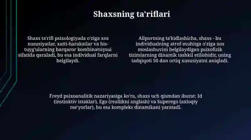 Shaxs tushunchasi 4