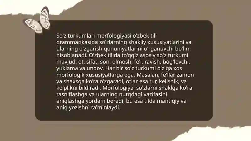 Tillarning morfologik tasnifi 4