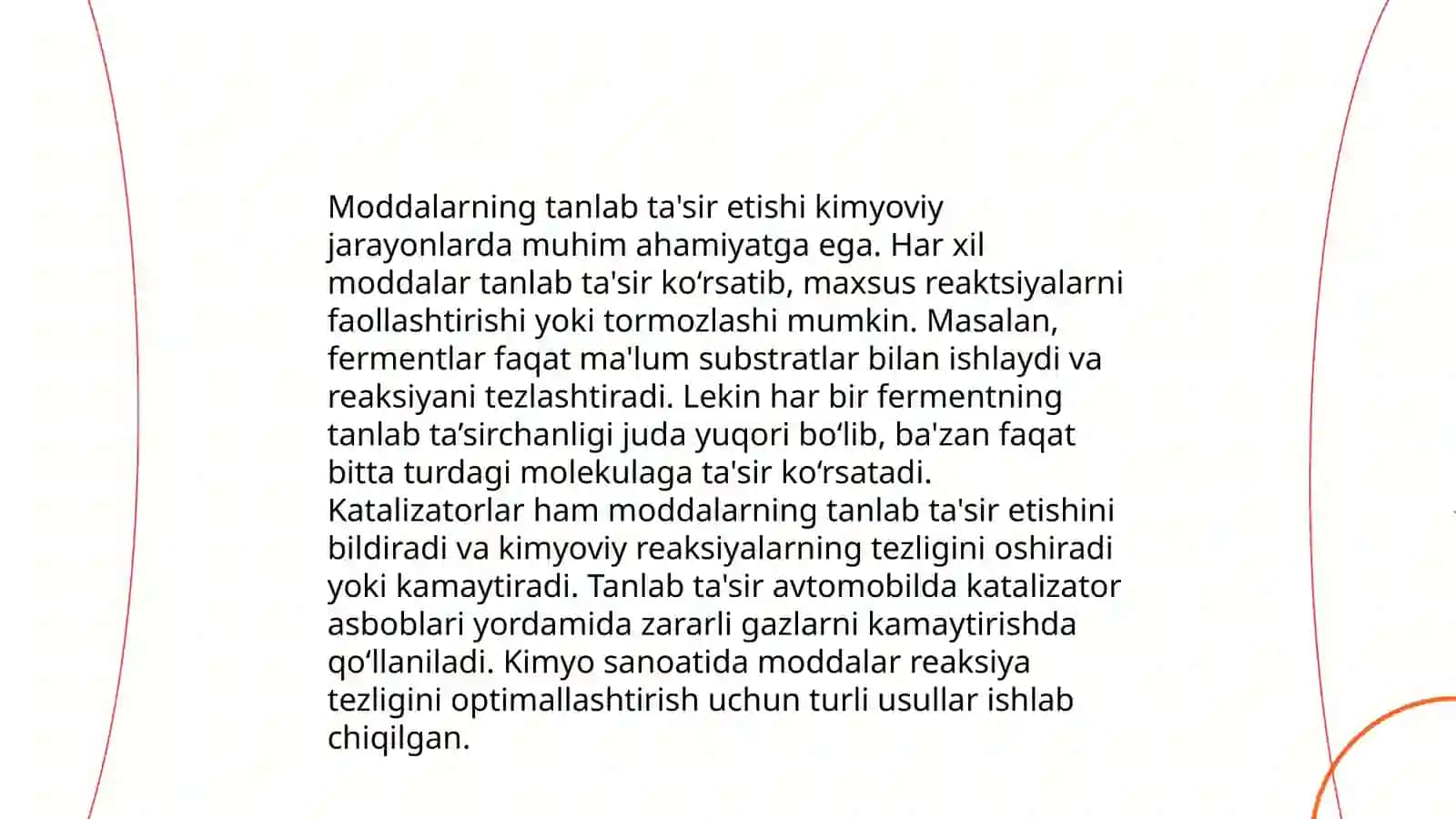 Kimyoviy reaksiyalarning sezuvchanligi 4