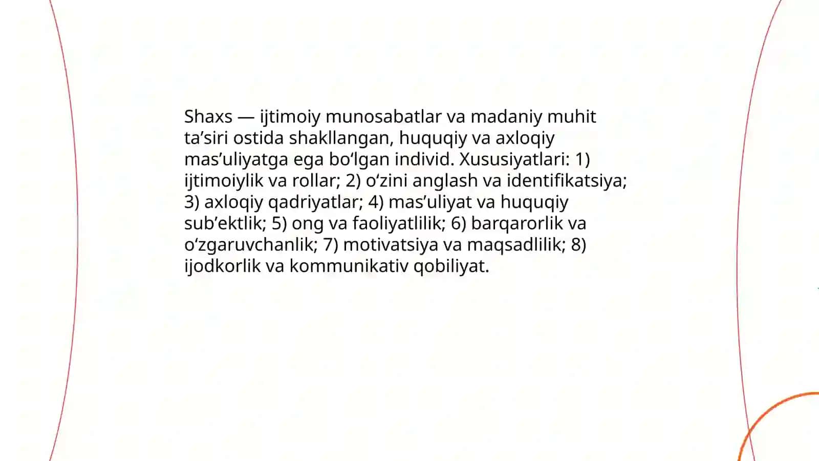 Individ, shaxs individuallik tushunchalari 4