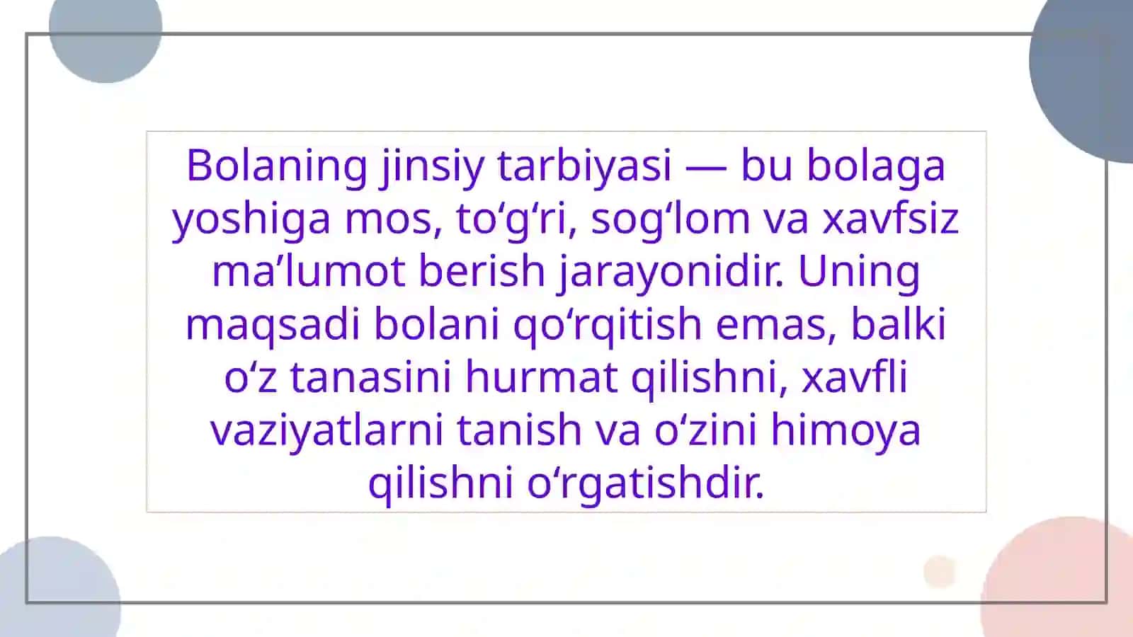 Bolaning jinsiy tarbiyasi 4