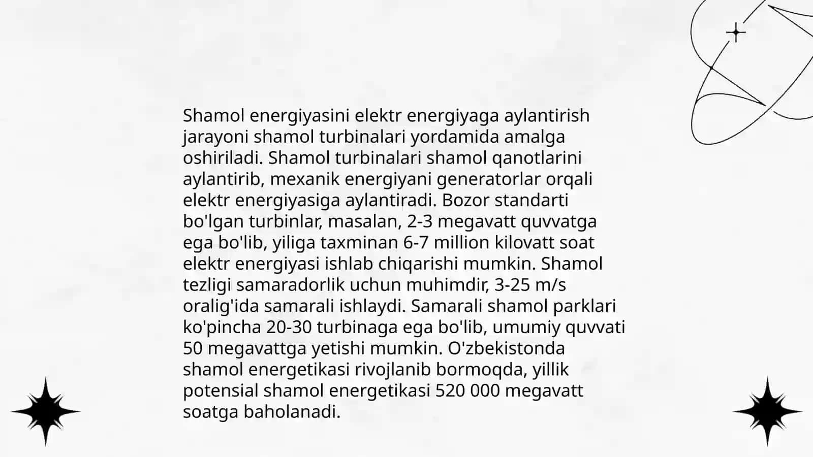 Shamol elektr stansiyalarining energotarmoqda ishlashi 4