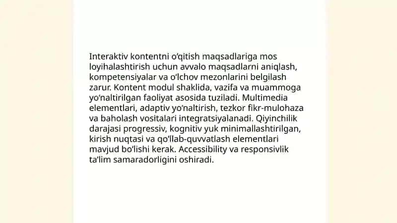 Pedagogik dasturiy vositalarni loyihalashtirish 4