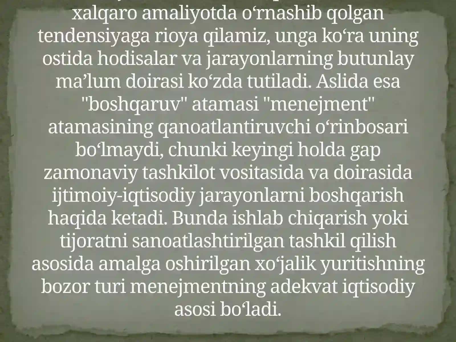 Menejment nazariyasi asoslari 4