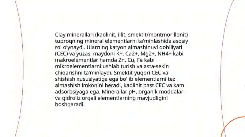 Tuproq mineral elementlar manbai 4