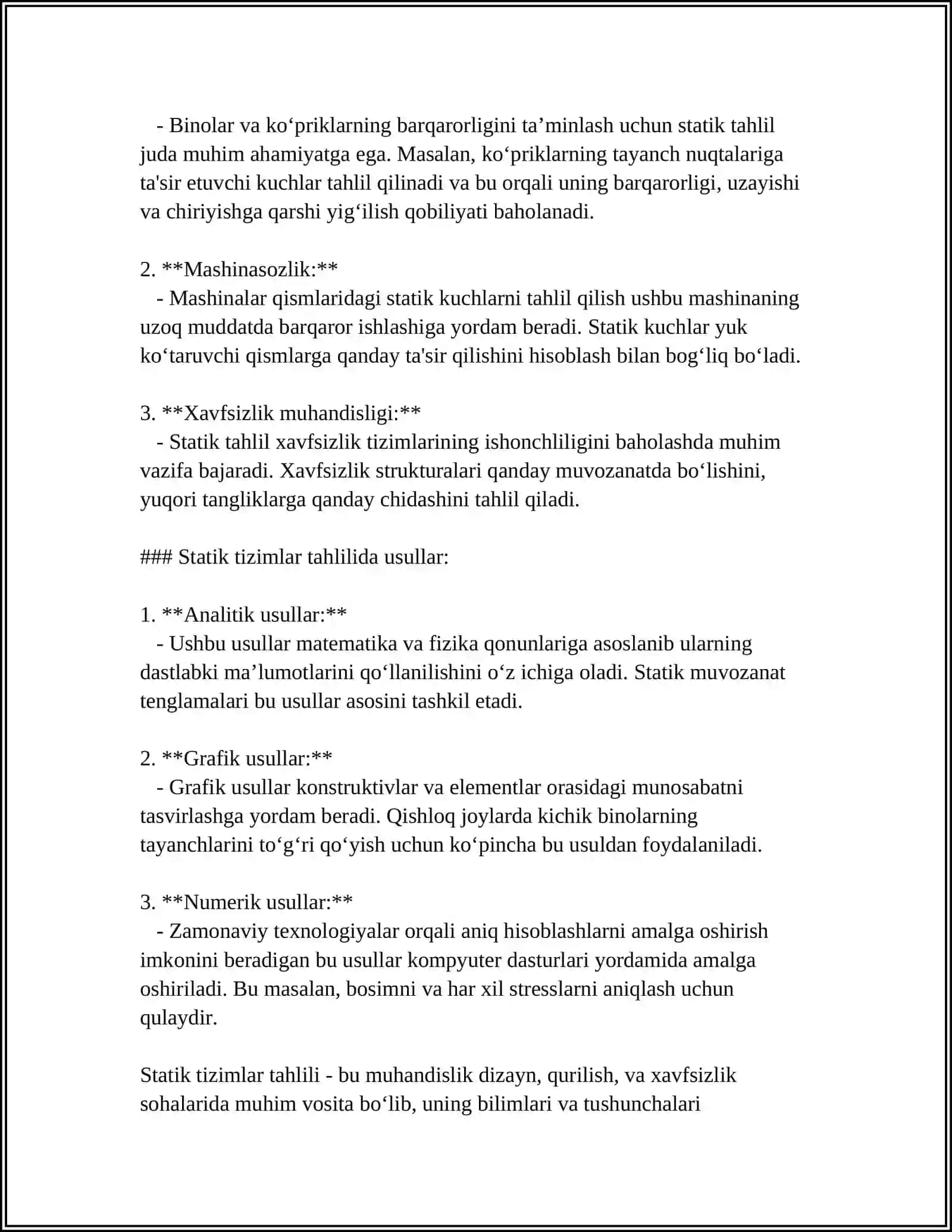 STATIK ANIQ VA ANIQMAS MASALALAR 4