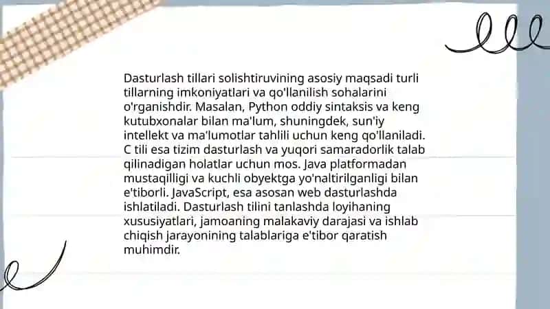 Dasturlash texnologiyasi haqida 4