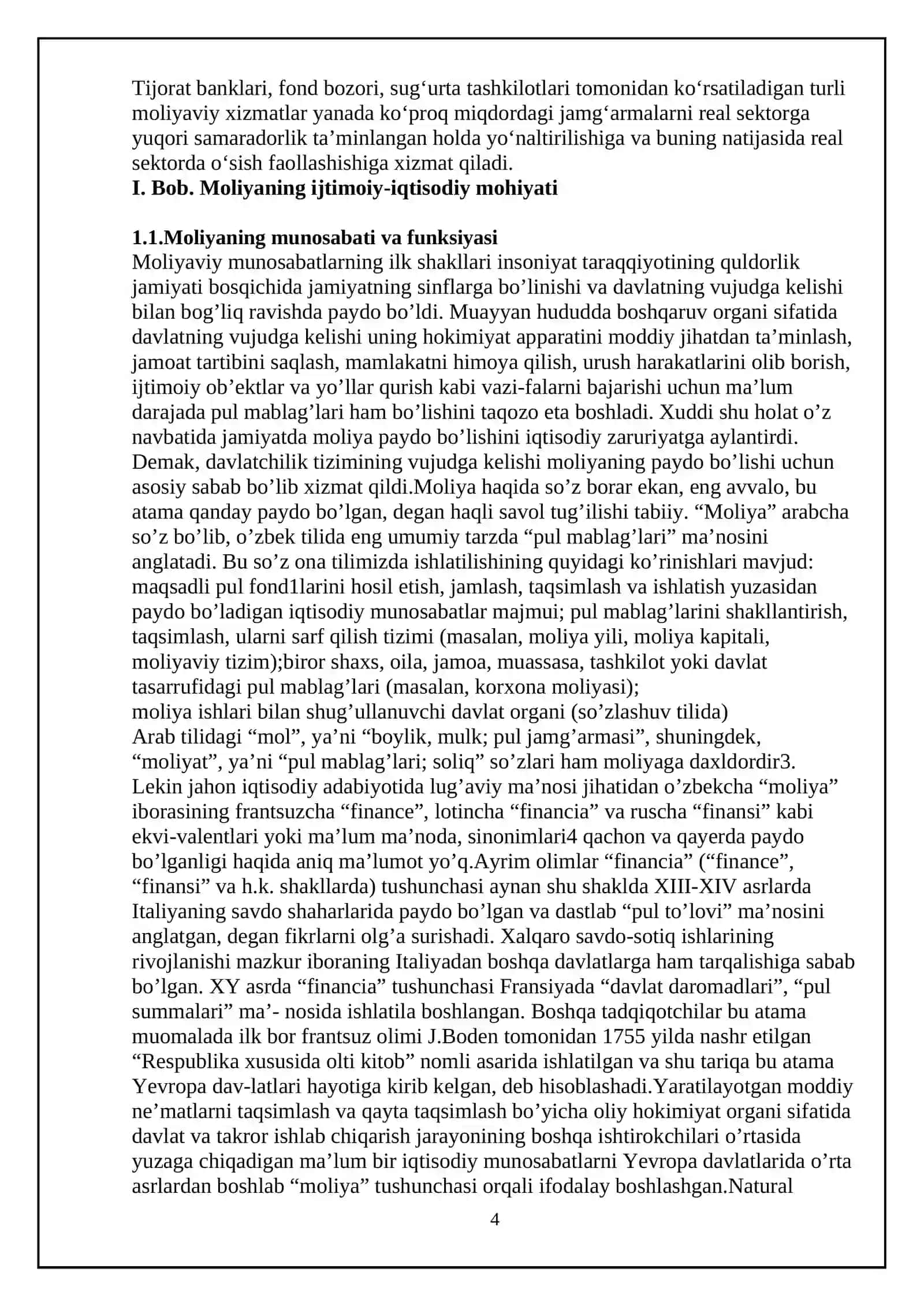 Moliyaning ijtimoiy-iqtisodiy mohiyati 4