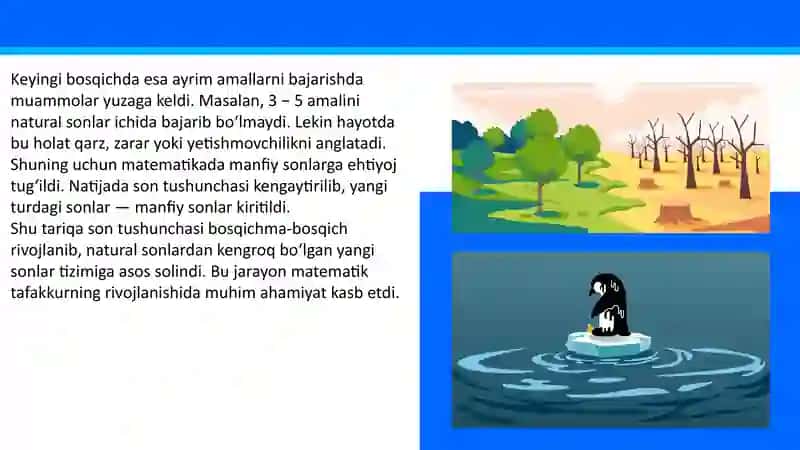 Son tushunchasini kengaytirish masalasi. Butun sonlar 4