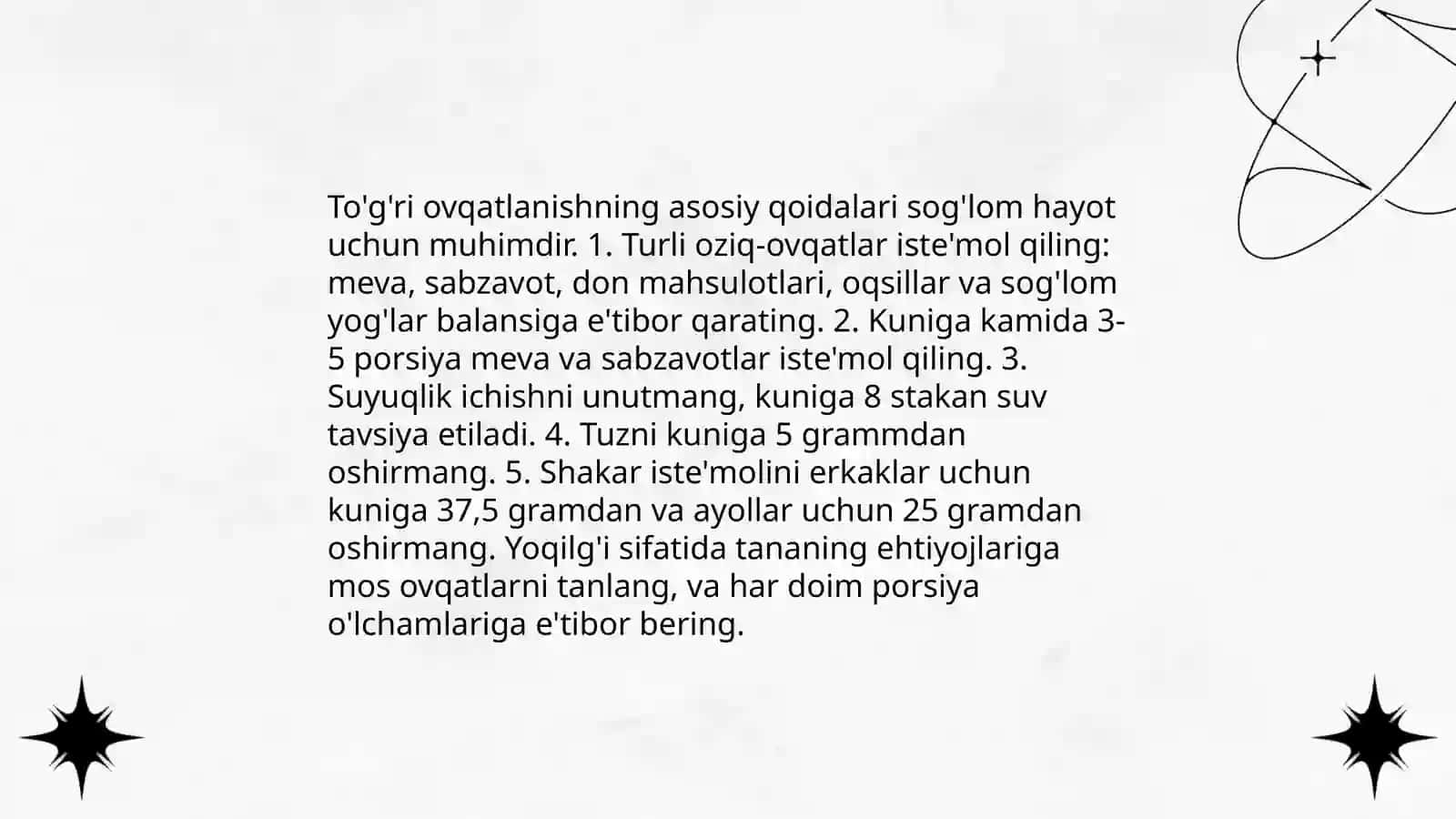 Sog'lom oziq-ovqat piramidasi 4