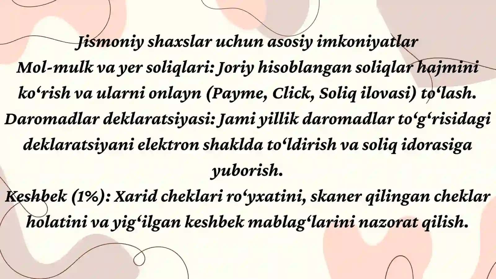 Soliq to’lovchining shaxsiy kabineti 4