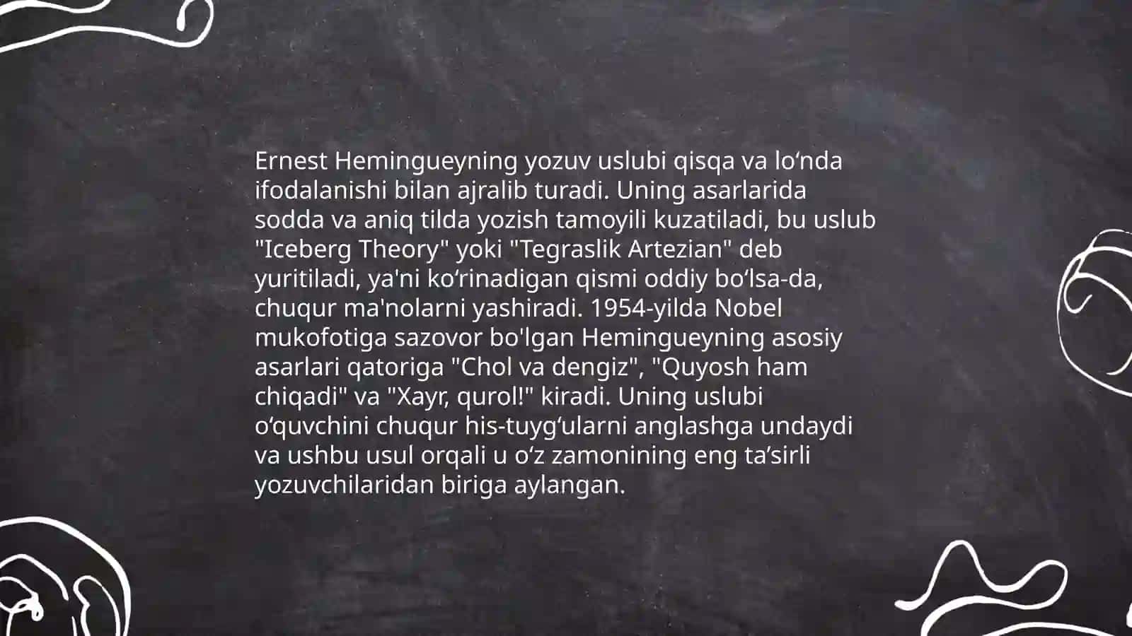 "Chol va dengiz" asarlarining tahlili 4