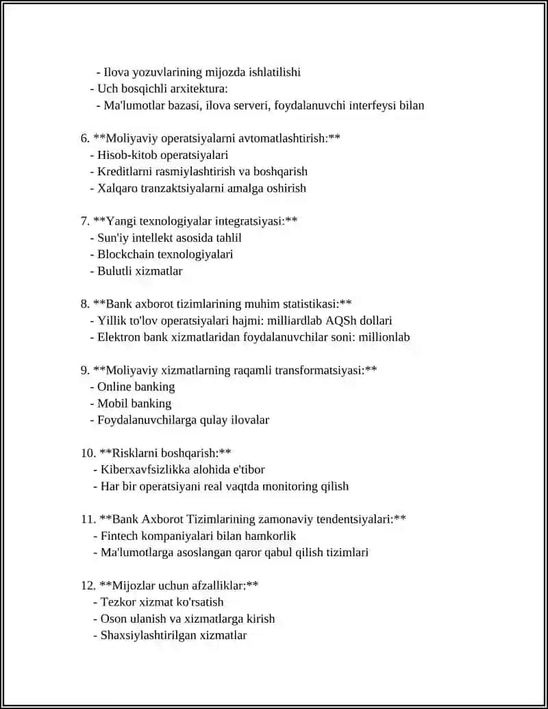 BANK AXBOROT TIZIMLARI 4