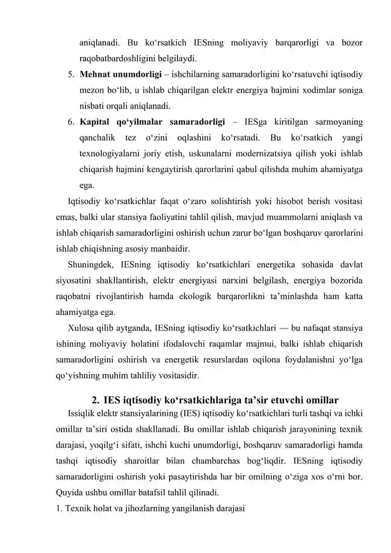 IES ning iqtisodiy koʻrsatkichlari 4