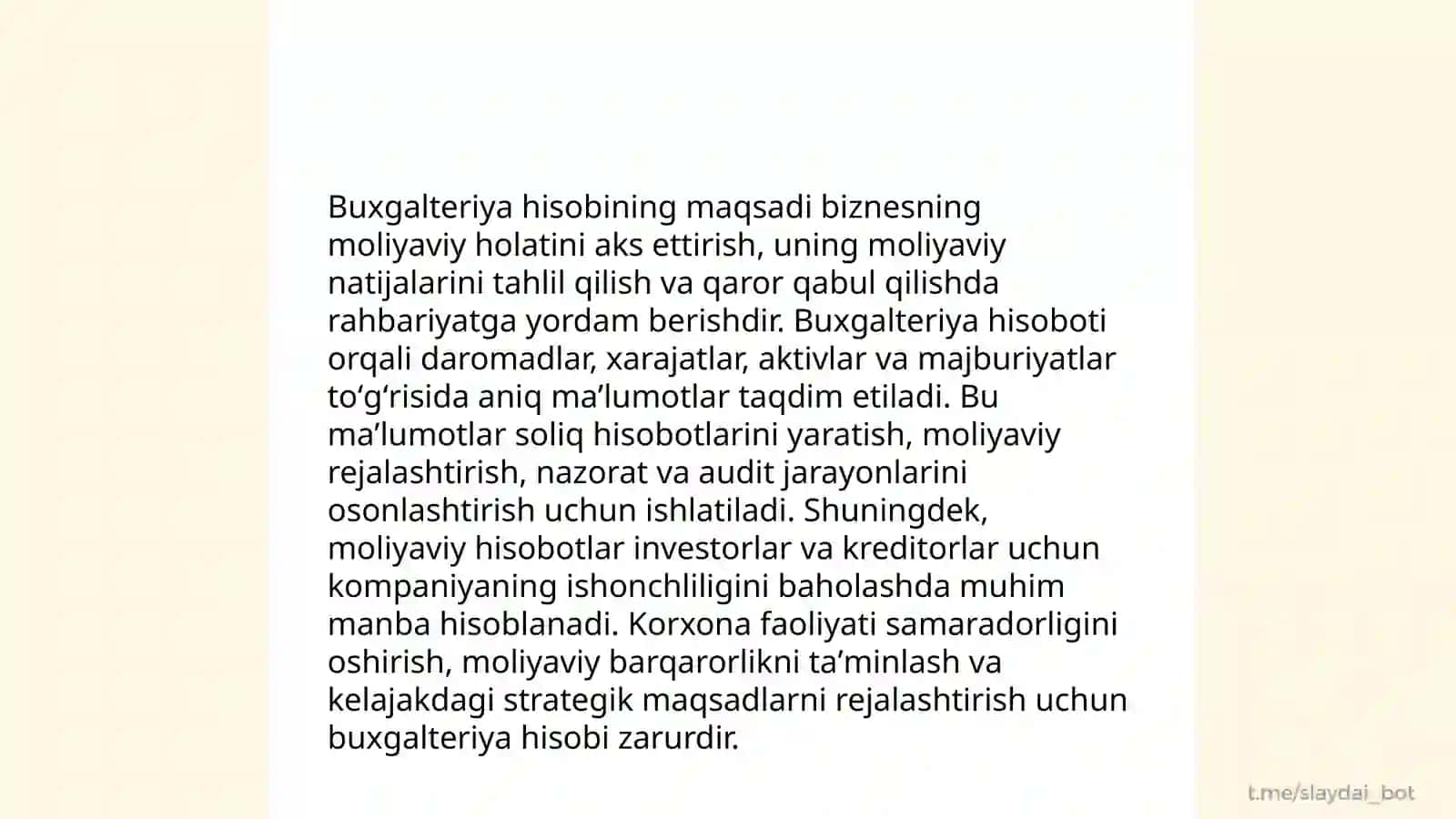 Buxgalteriya nima uchun kerak 4