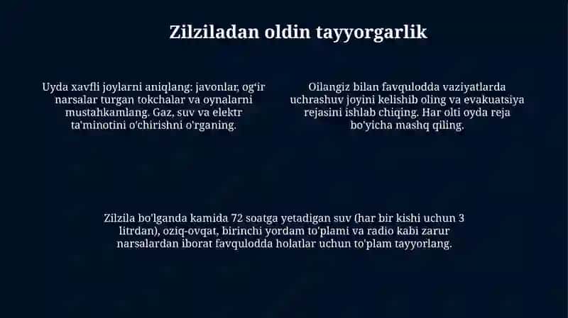 Zilzila vaqtida harakatlanish 4