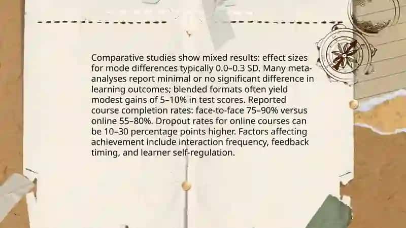 Face to face learning vs on-line learning 4
