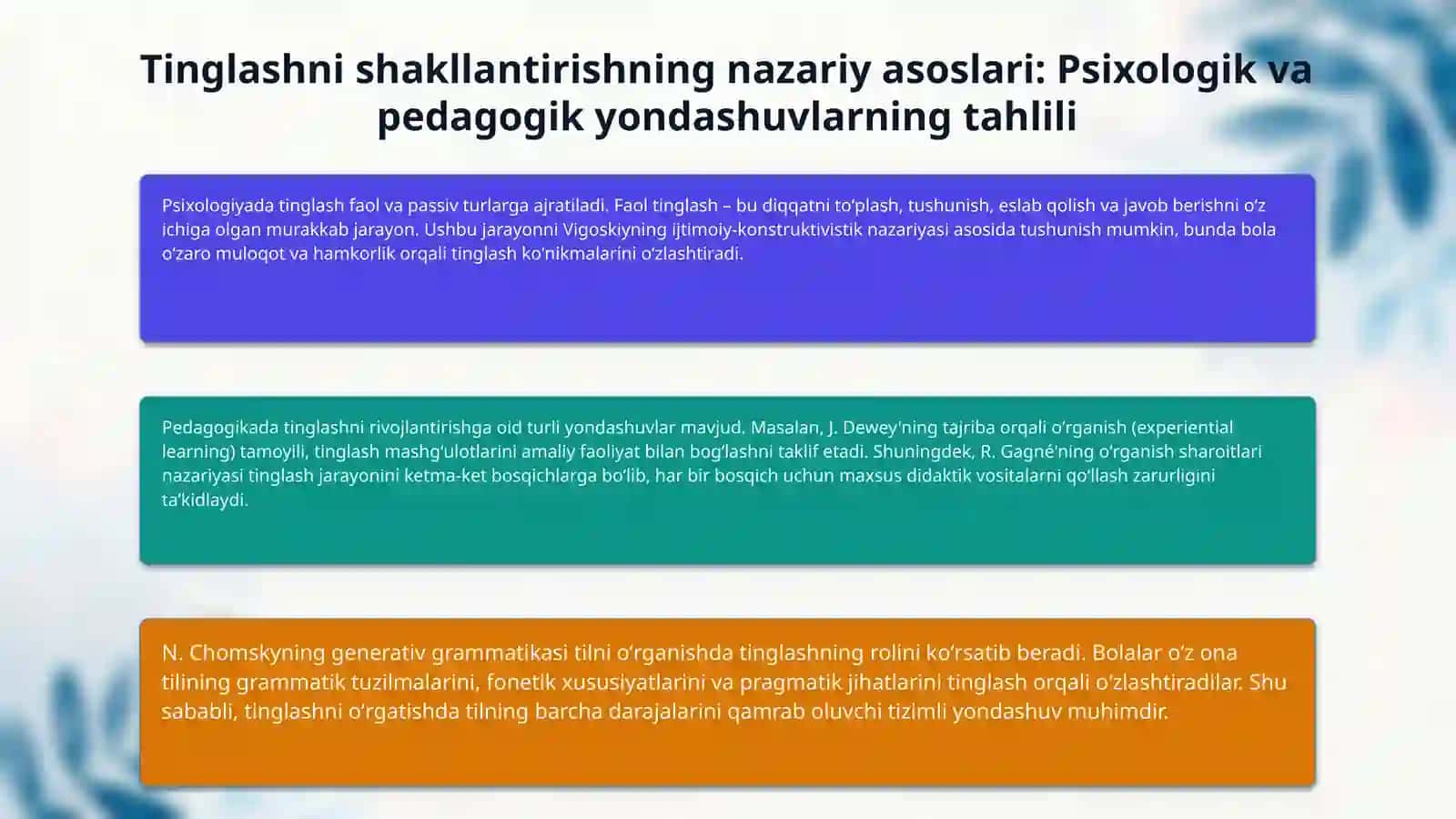 Bolalarni tinglashga oʻrgatish. 4