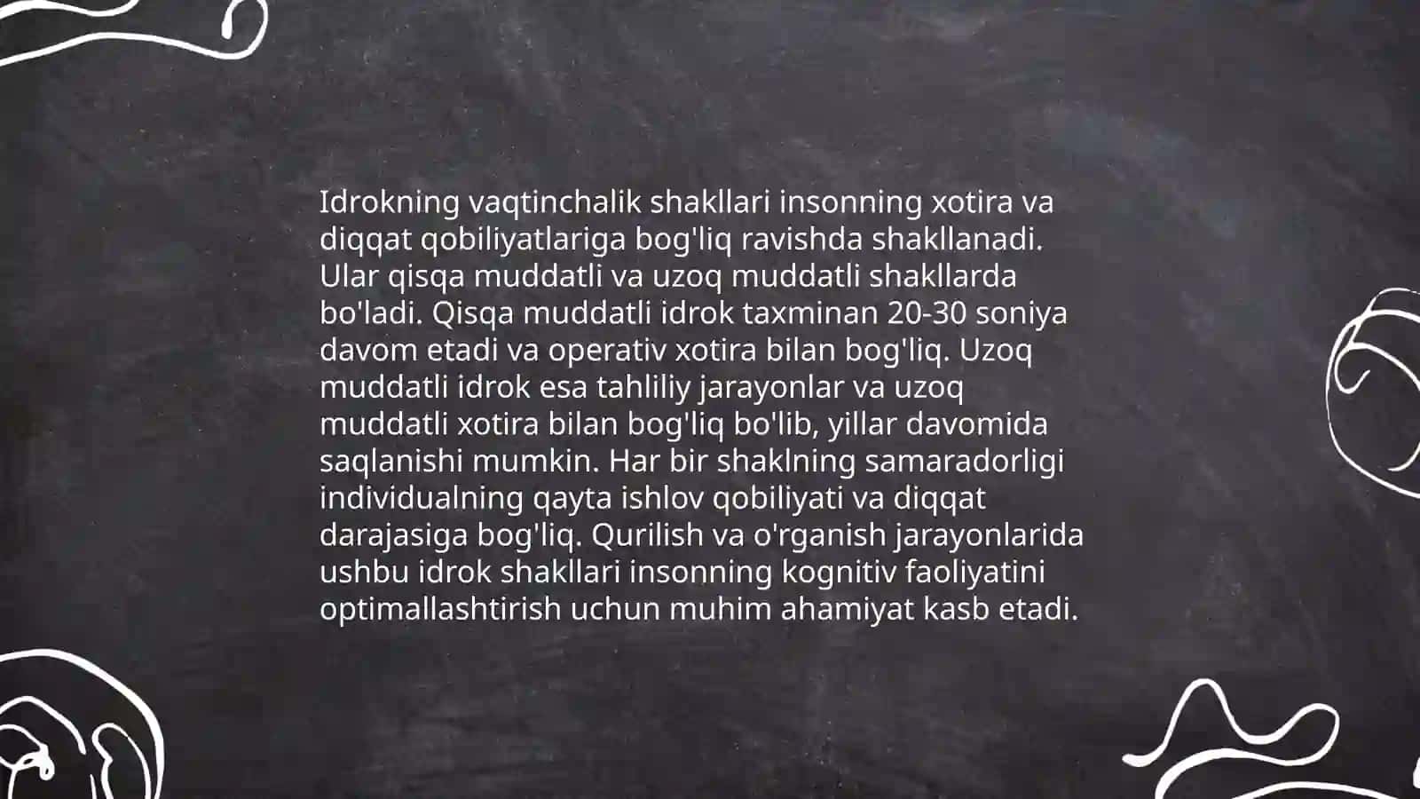 Sezgilarning o’zgaruvchan shakllari 4