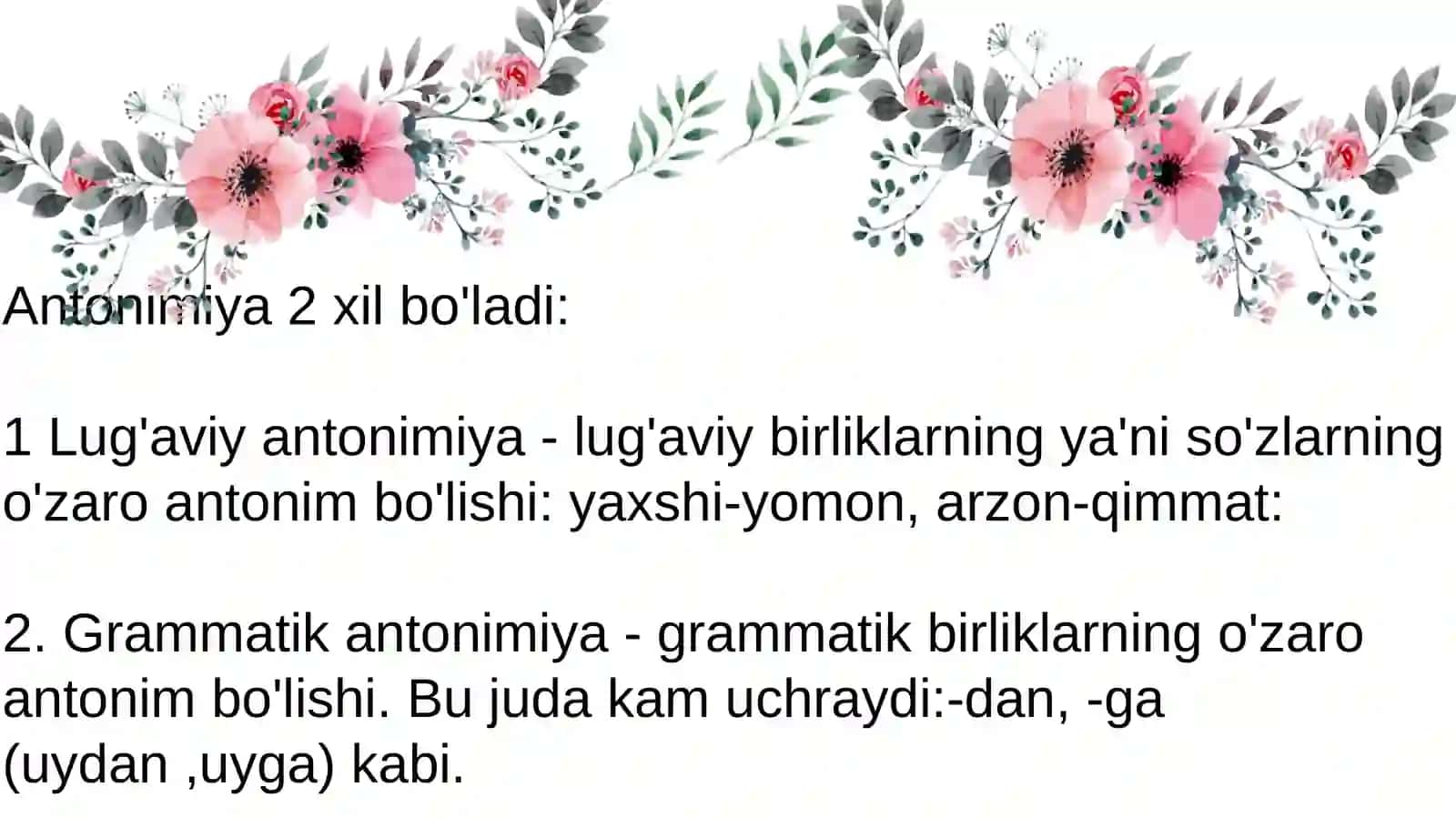 Antonimlardan uslubiy vosita sifatida foydalanish 4