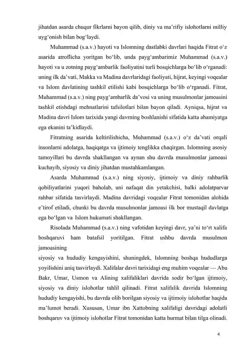 Abdurauf Fitratning Muxtasar Islom tarixi risolasi 4