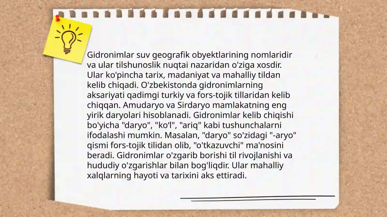O'zbekiston gidronimlаrining shаkllаnish xususiyatlаri 4