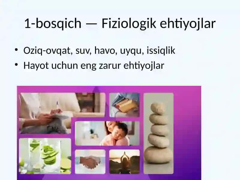 Maslowning Ehtiyojlar Piramidasi 4