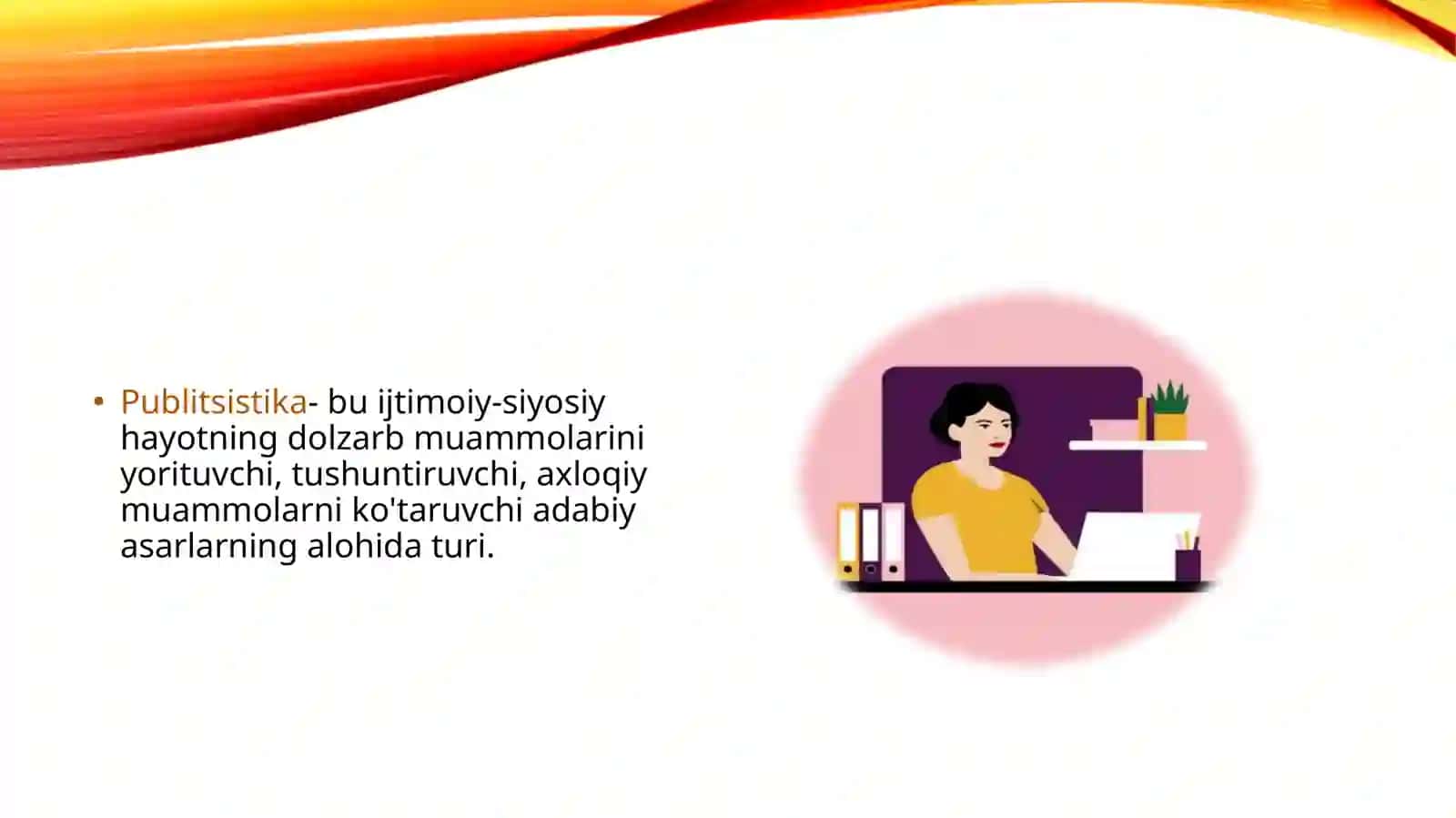 Ta'lim dasturi: Publitsistik Nutq Uslubi 4