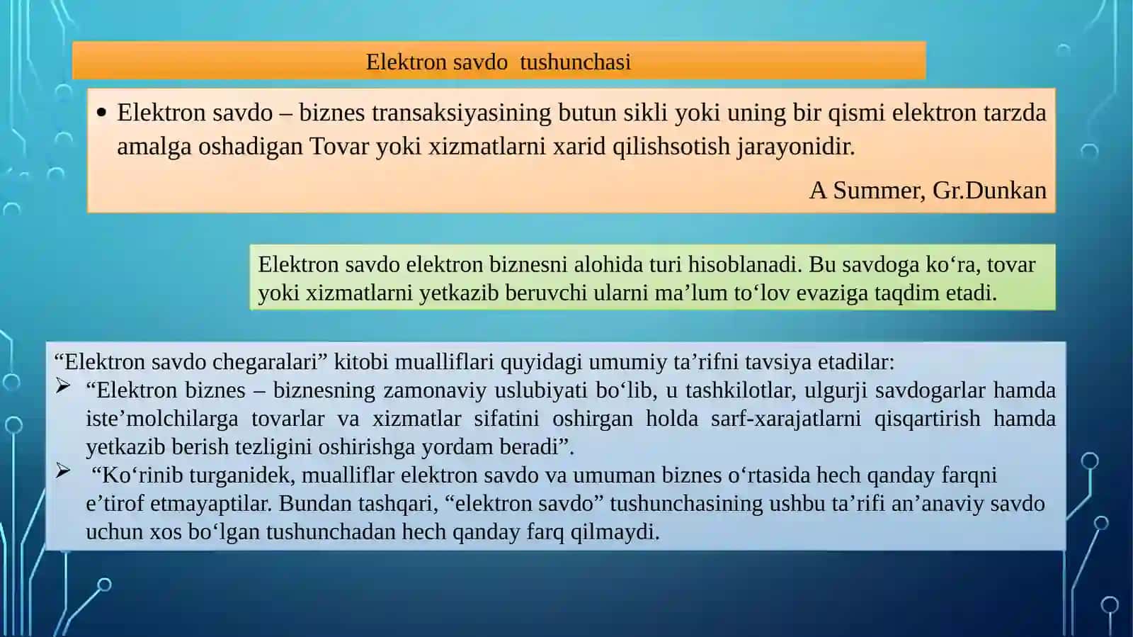 Elektron savdo (Internet savdo) ning rivojlanish xususiyatlari 4