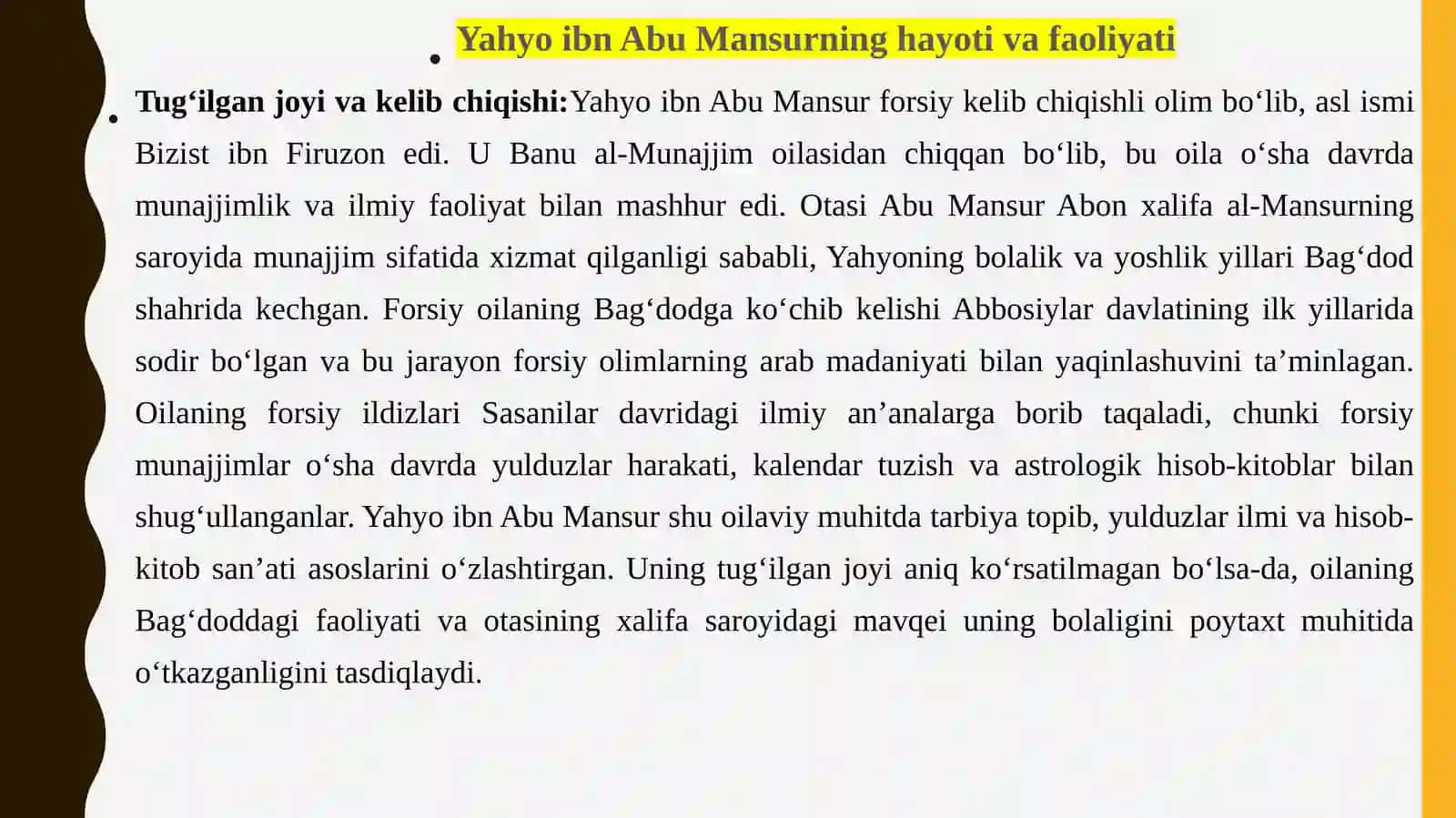 Yahyo ibn Abu Mansur (vaf.taxm. 830) 4