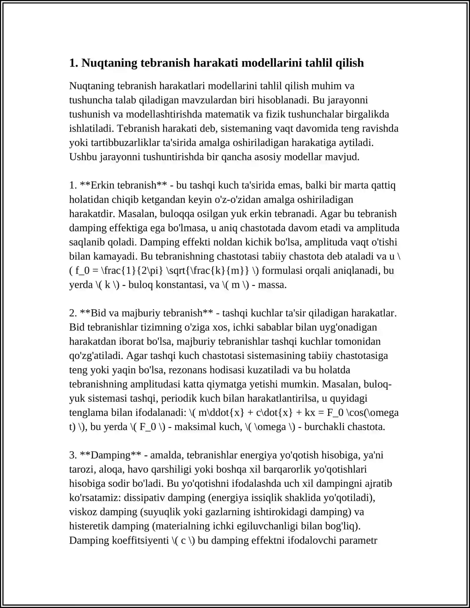 TUGUNLARNI KESISH USULI 4